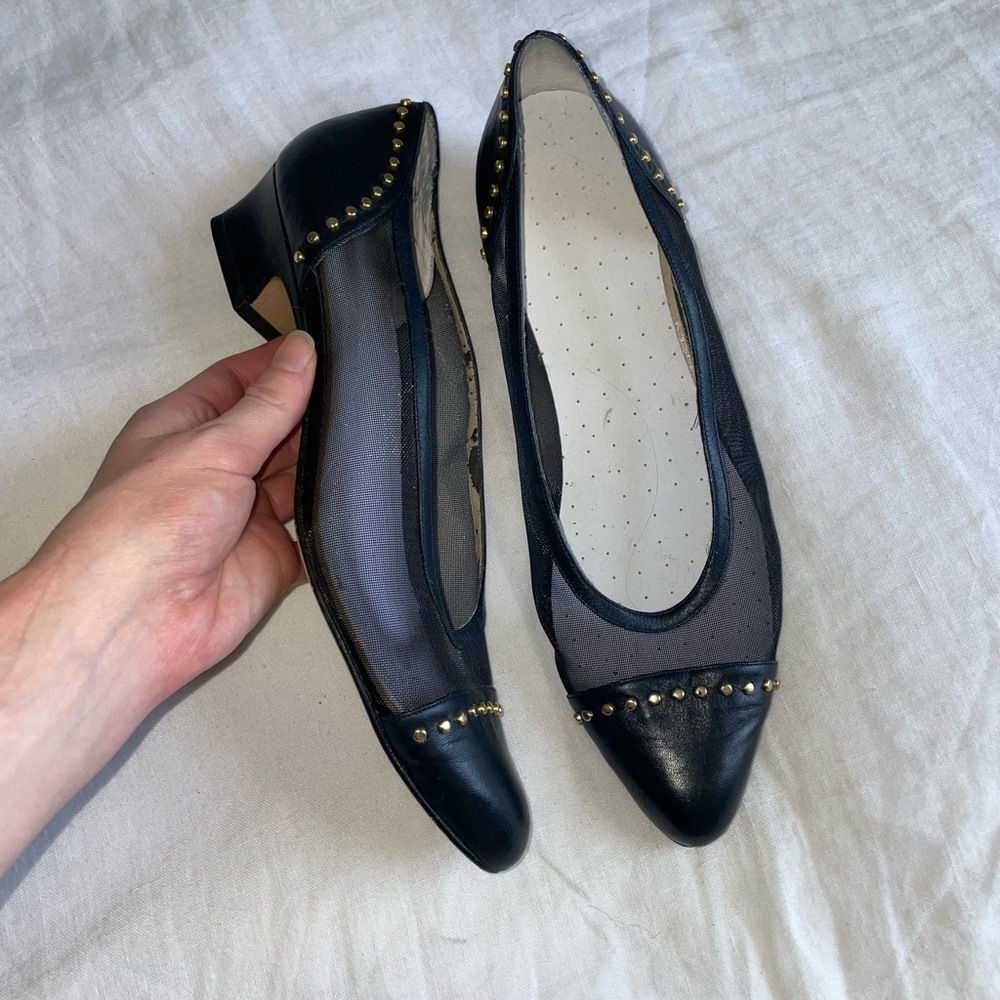 Van Eli Black Studded Heels - Picture 3 of 5